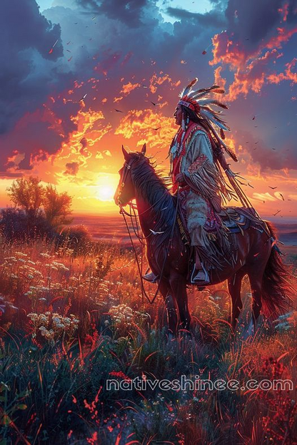 The Spirit of the Evening Sky Native American Canvas