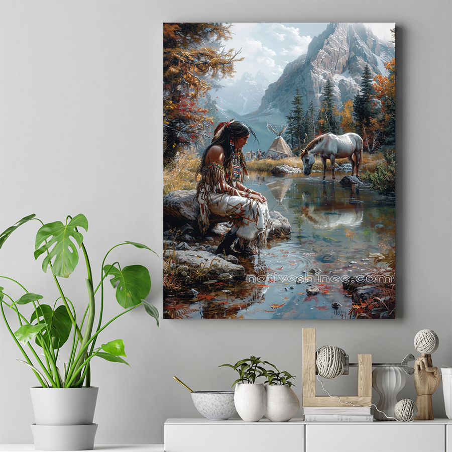 Peaceful Moments in Ancestral Lands Native American Canvas