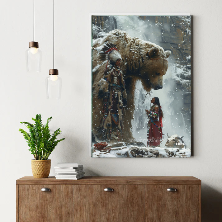 Winter Bear Guardians Canvas