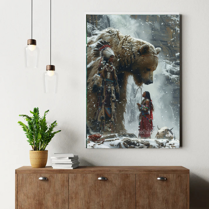 Winter Bear Guardians Canvas