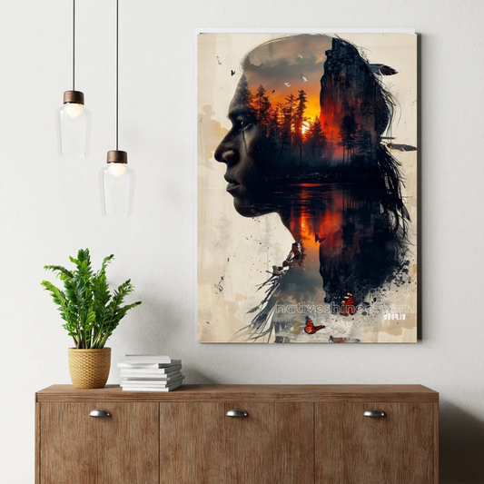 Spirit of the Wildfire Sunset Canvas
