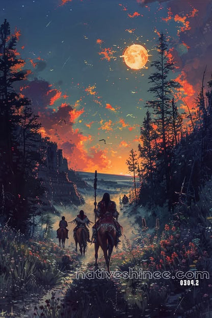 Journey Under the Painted Sky Canvas
