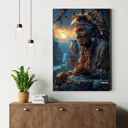 Wisdom of the Moonlit Canyon Canvas