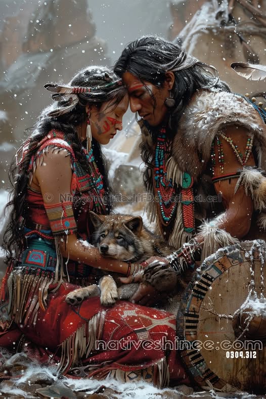 Sacred Bond of the Wolf Clan Canvas