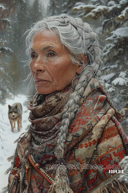 Elder of the Winter Wolf Canvas