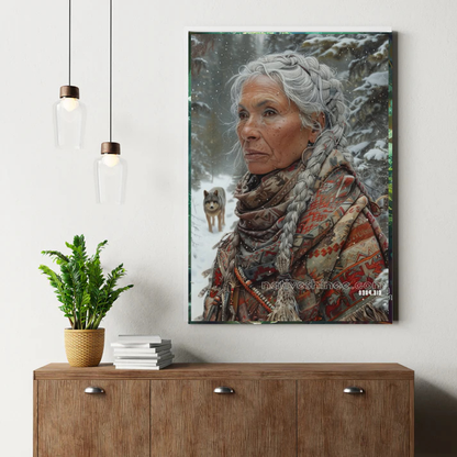 Elder of the Winter Wolf Canvas