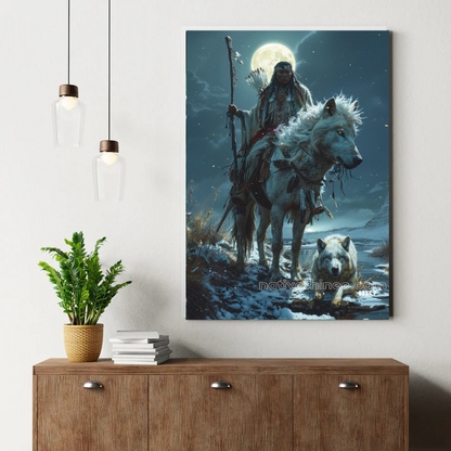 Spirit Rider of the Frozen Night Canvas
