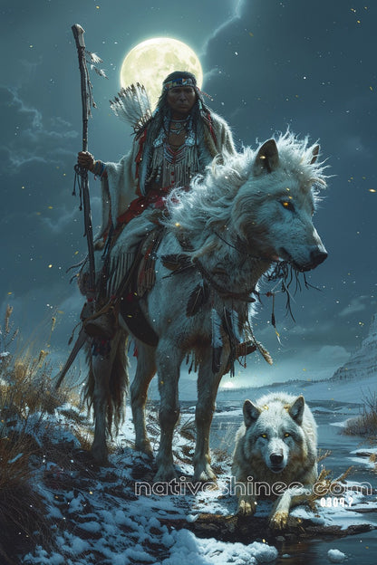 Spirit Rider of the Frozen Night Canvas