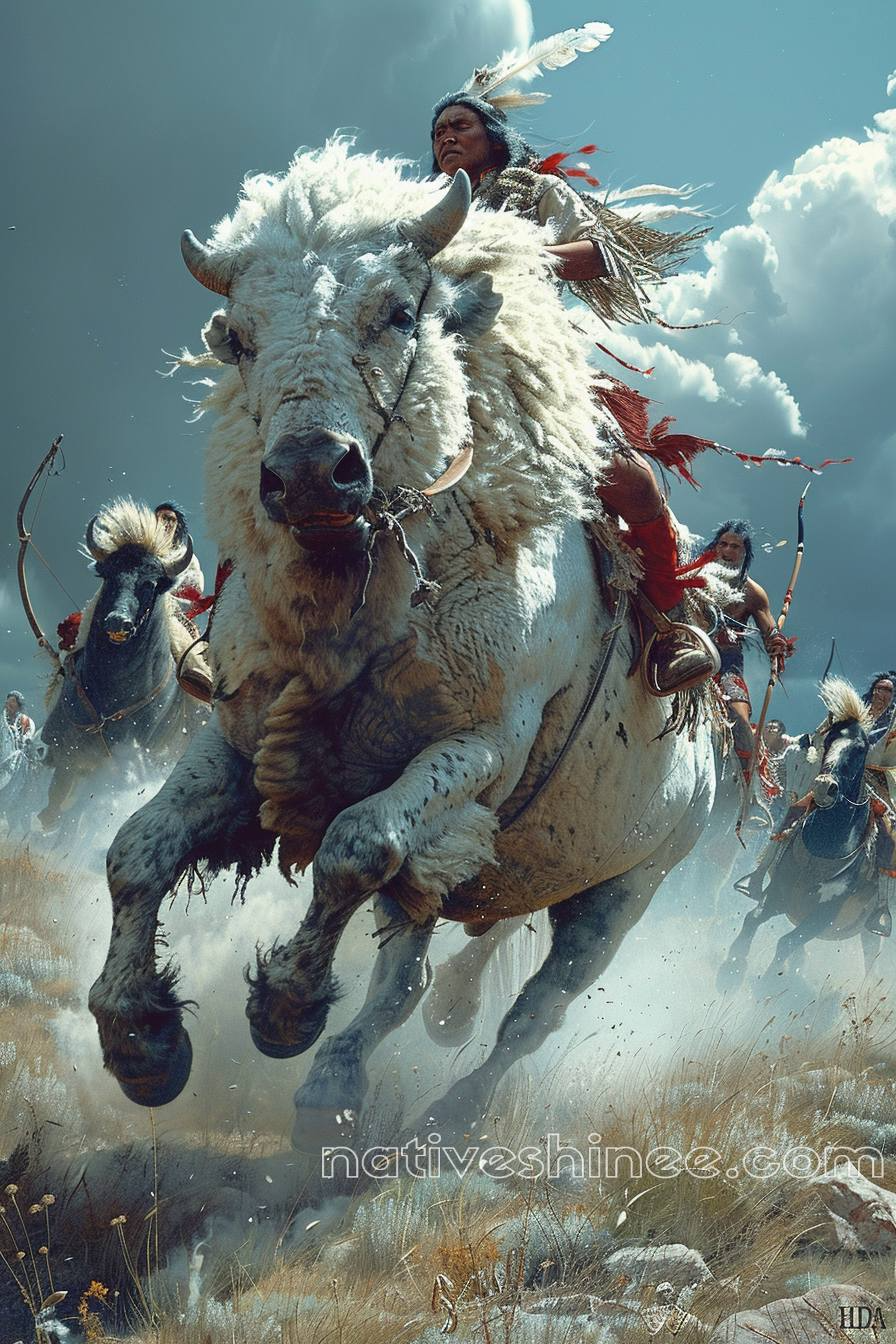 Wild Spirit: The Majesty of the White Bison Native American Canvas