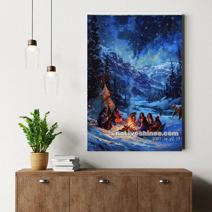 Spirit Fire Beneath the Northern Sky Canvas