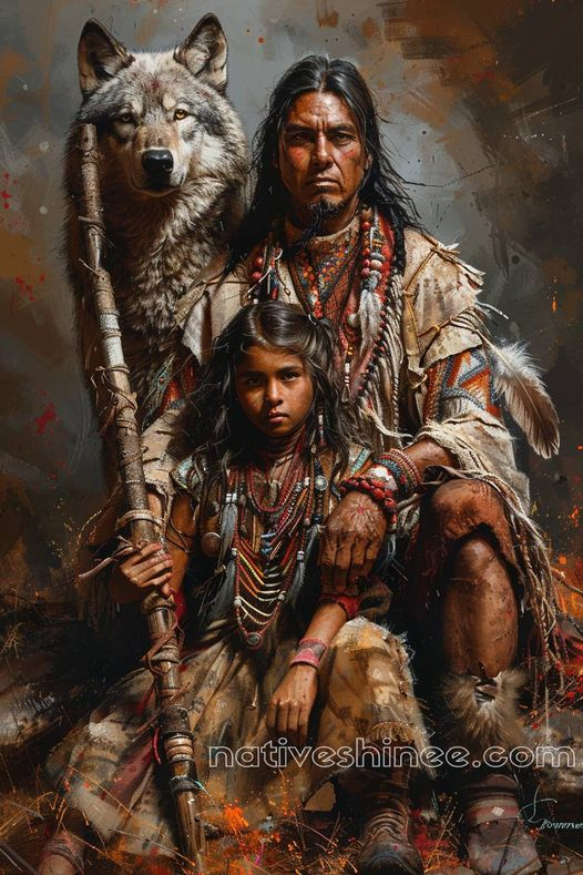 Embrace of the Warrior Spirit Native American Canvas – NativeShinee