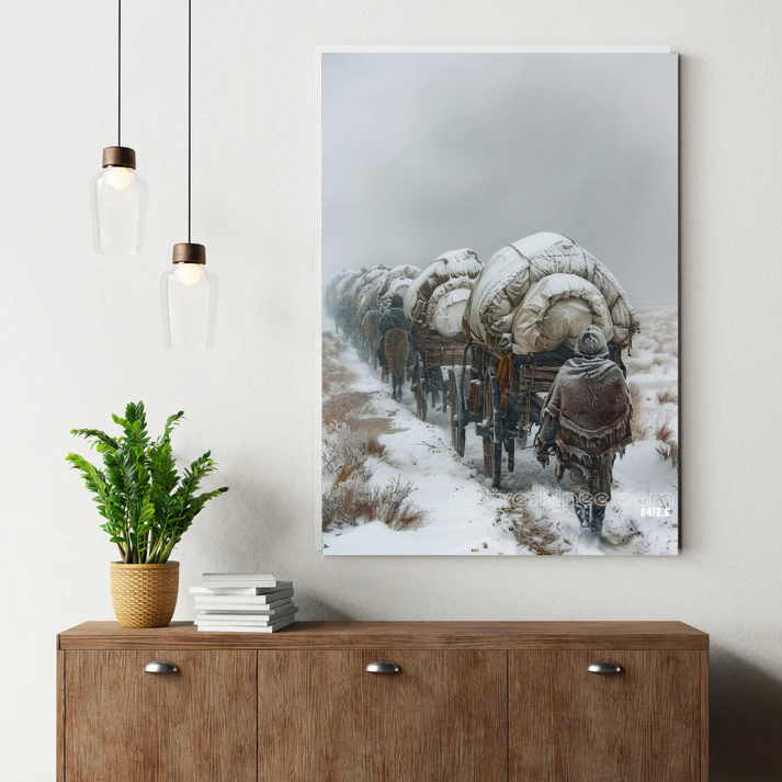 Winter Caravan Journey Canvas