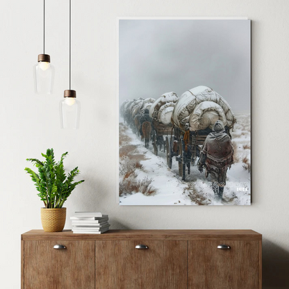 Winter Caravan Journey Canvas