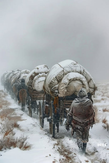 Winter Caravan Journey Canvas