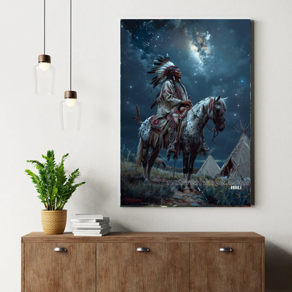Warrior of the Night Sky Canvas