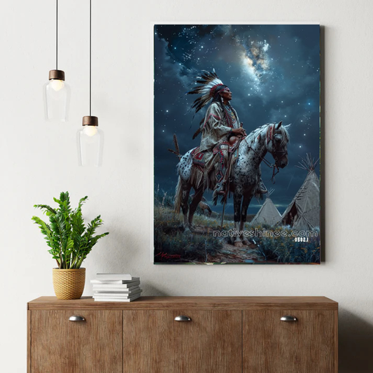 Warrior of the Night Sky Canvas