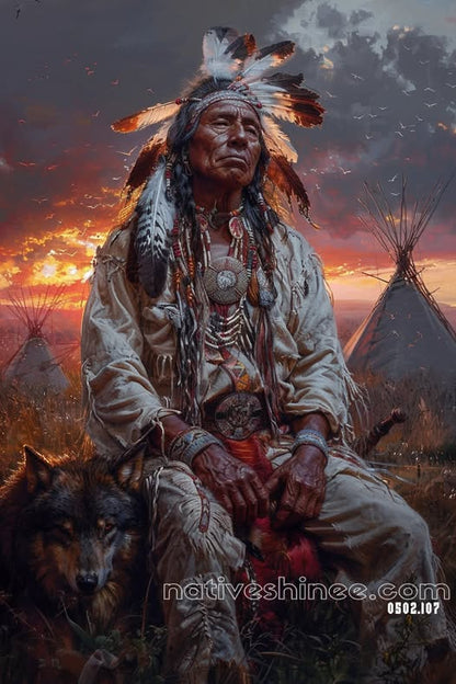 Elder of the Setting Sun Canvas