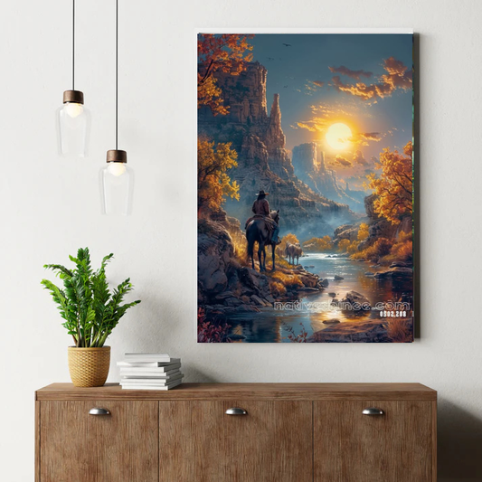 Trail of the Setting Sun Canvas