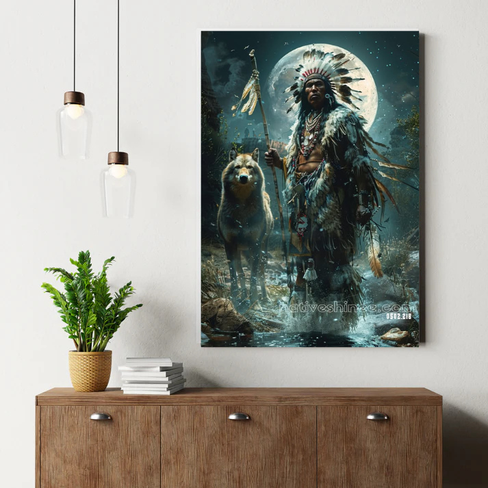 Lunar Wolf Spirit Canvas