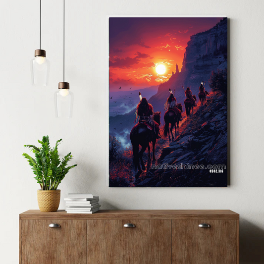 Crimson Ridge Pilgrimage Canvas