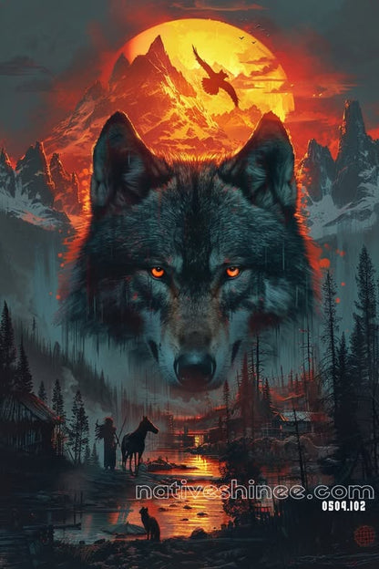 Prayer of the Twilight Raven Canvas