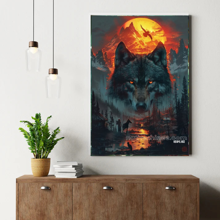 Prayer of the Twilight Raven Canvas