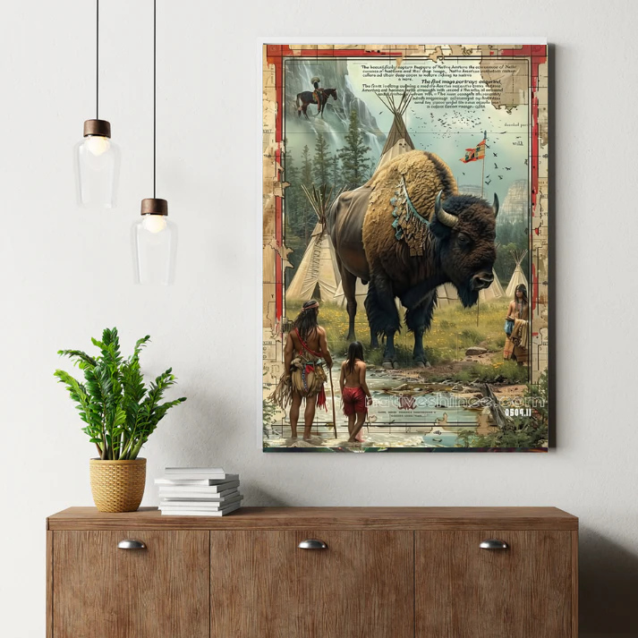 Gift of the Sacred Buffalo Canvas