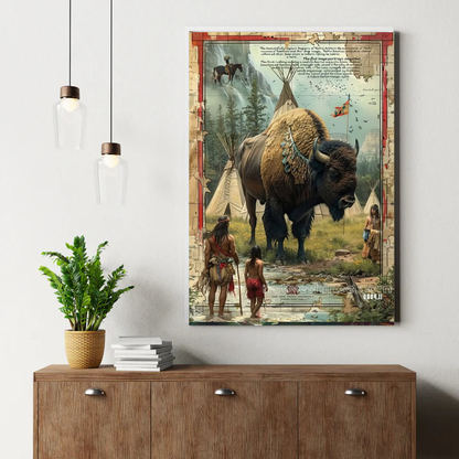 Gift of the Sacred Buffalo Canvas