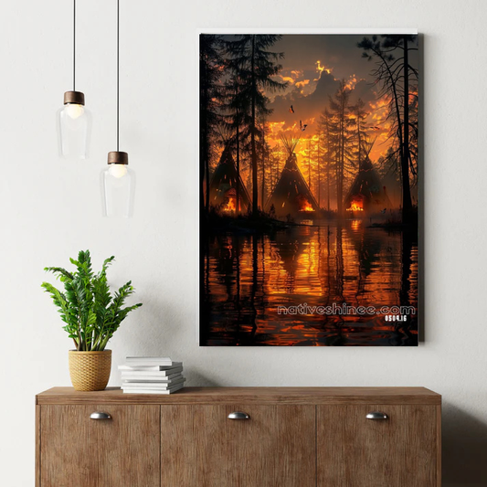 Fires of the Forest Dawn Canvas