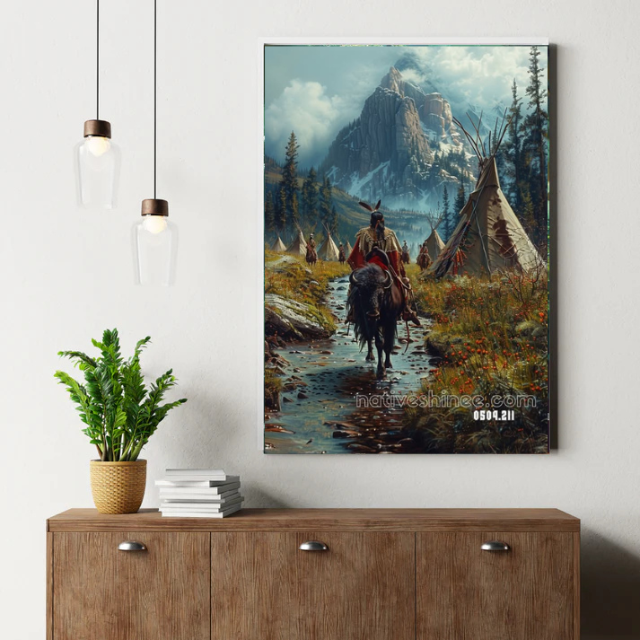 Return to the Mountain Village Canvas