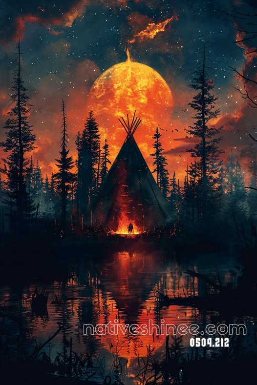 Moonfire Reflections Canvas