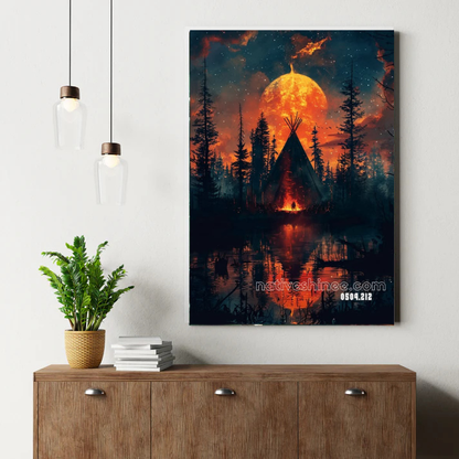 Moonfire Reflections Canvas