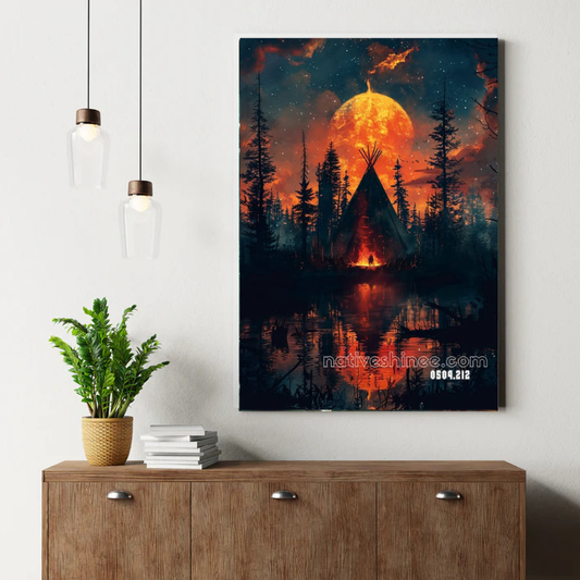 Moonfire Reflections Canvas