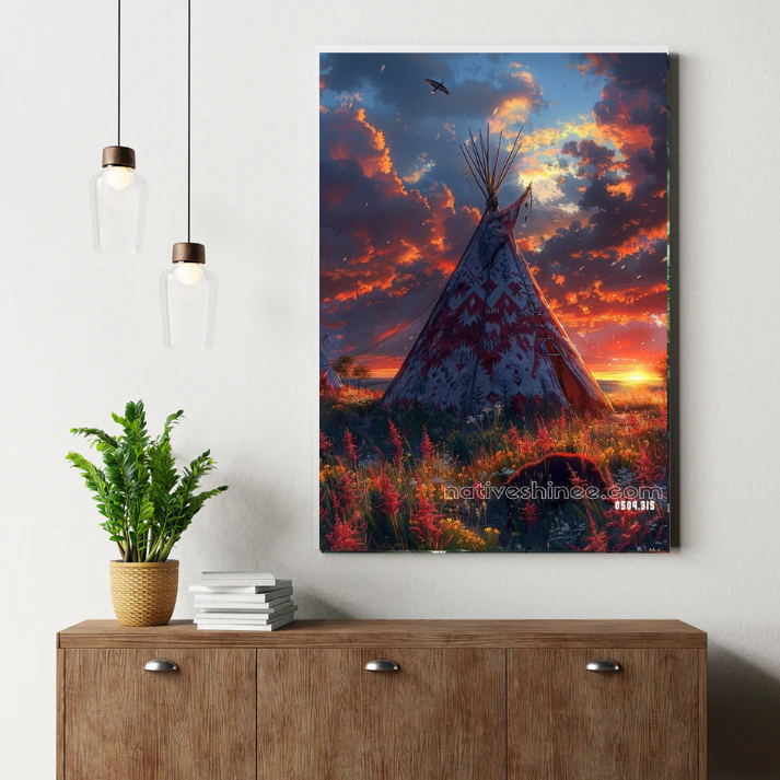 Sunset Teepee Dream Canvas