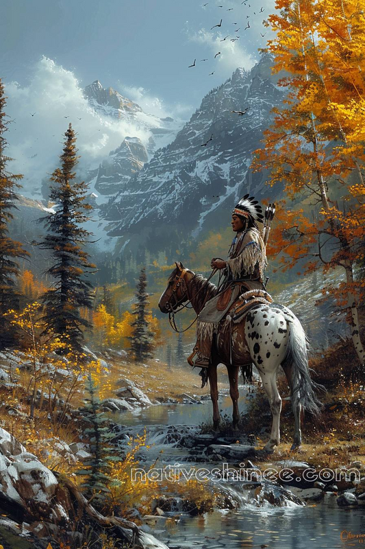 Harmony with the Earth Native American Horse Canvas