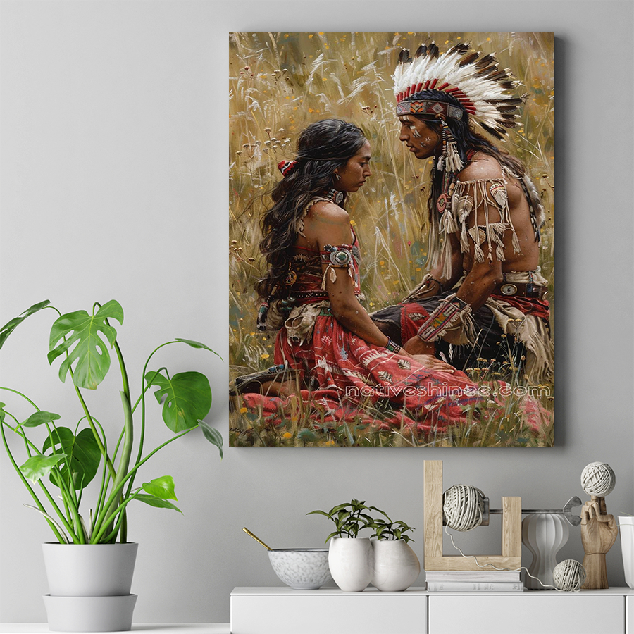 In the Spirit of Love Native American Canvas