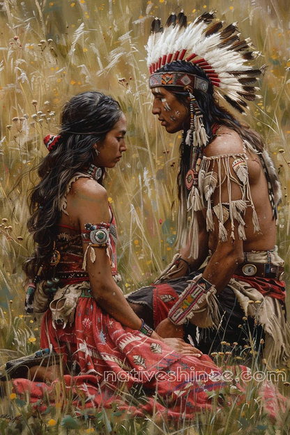 In the Spirit of Love Native American Canvas