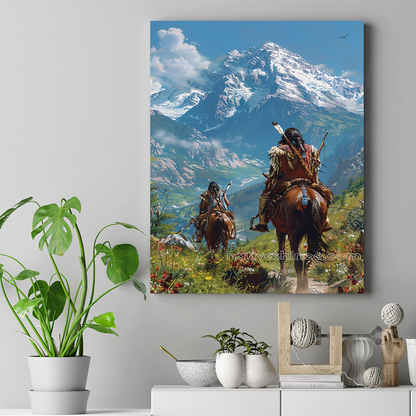 Majestic Horizons Native American Horse Canvas