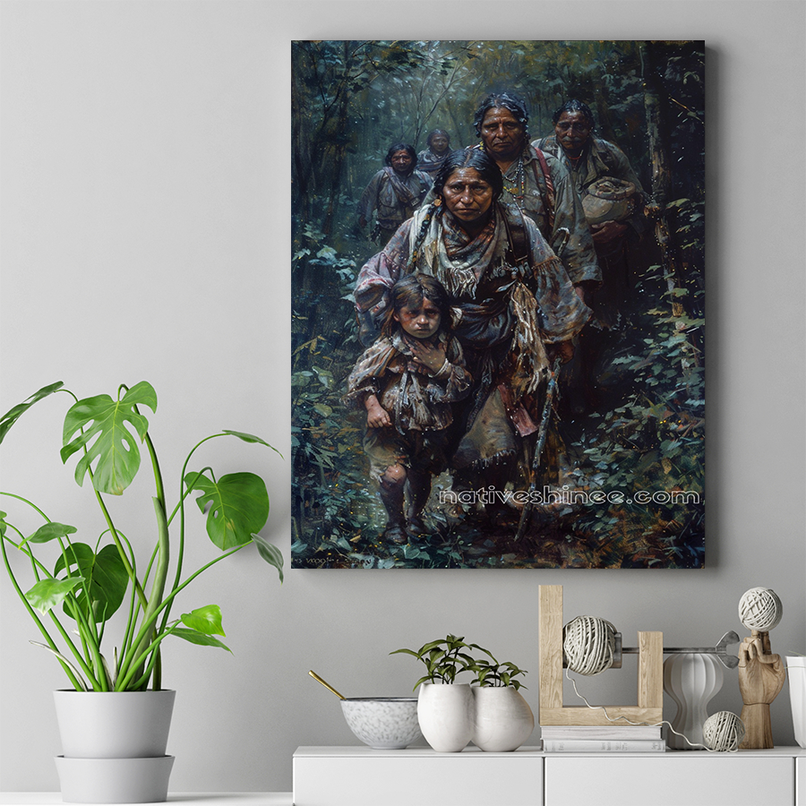 Walking Through History Native American Canvas