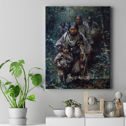 Walking Through History Native American Canvas