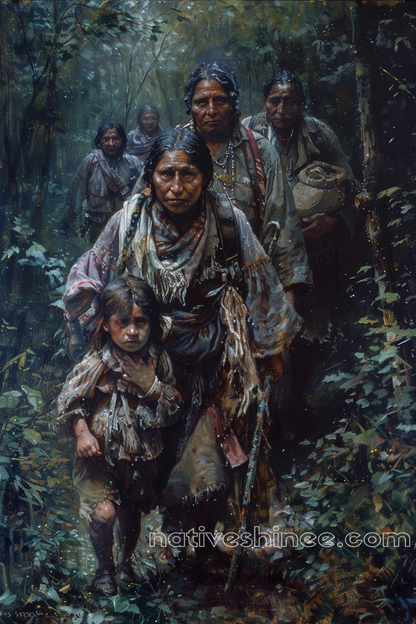 Walking Through History Native American Canvas