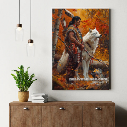Wolf Spirit Warrior Canvas