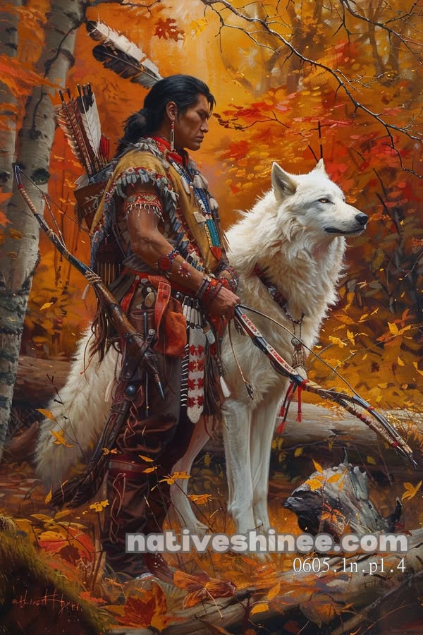 Wolf Spirit Warrior Canvas