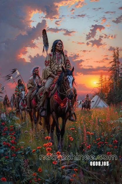 Sunset Plains Riders Canvas