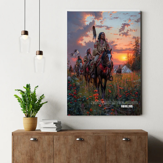 Sunset Plains Riders Canvas