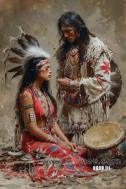 Tribal Midday Waters Canvas