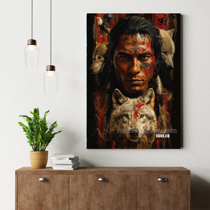 Prayer of the Sunset Hawk Canvas