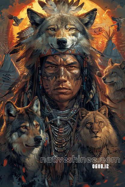 Warrior of the Wild Spirits Canvas