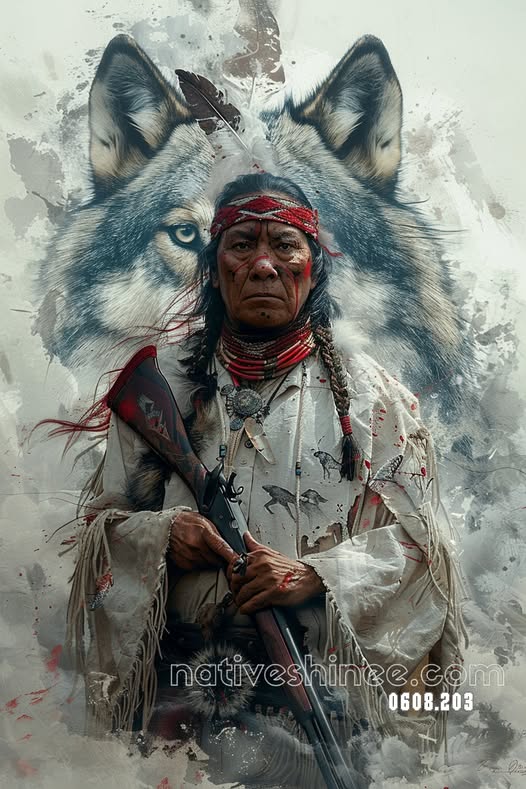 Spirit of the Wolf Guardian Canvas
