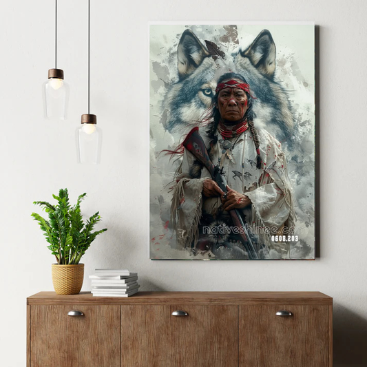 Spirit of the Wolf Guardian Canvas